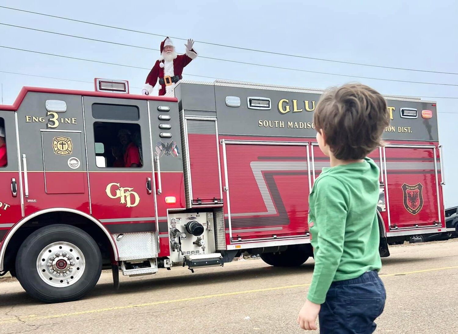 Santa Claus made a special appearance at the 2022 Gluckstadt Christmas Parade, riding with the Gluckstadt Fire Department.